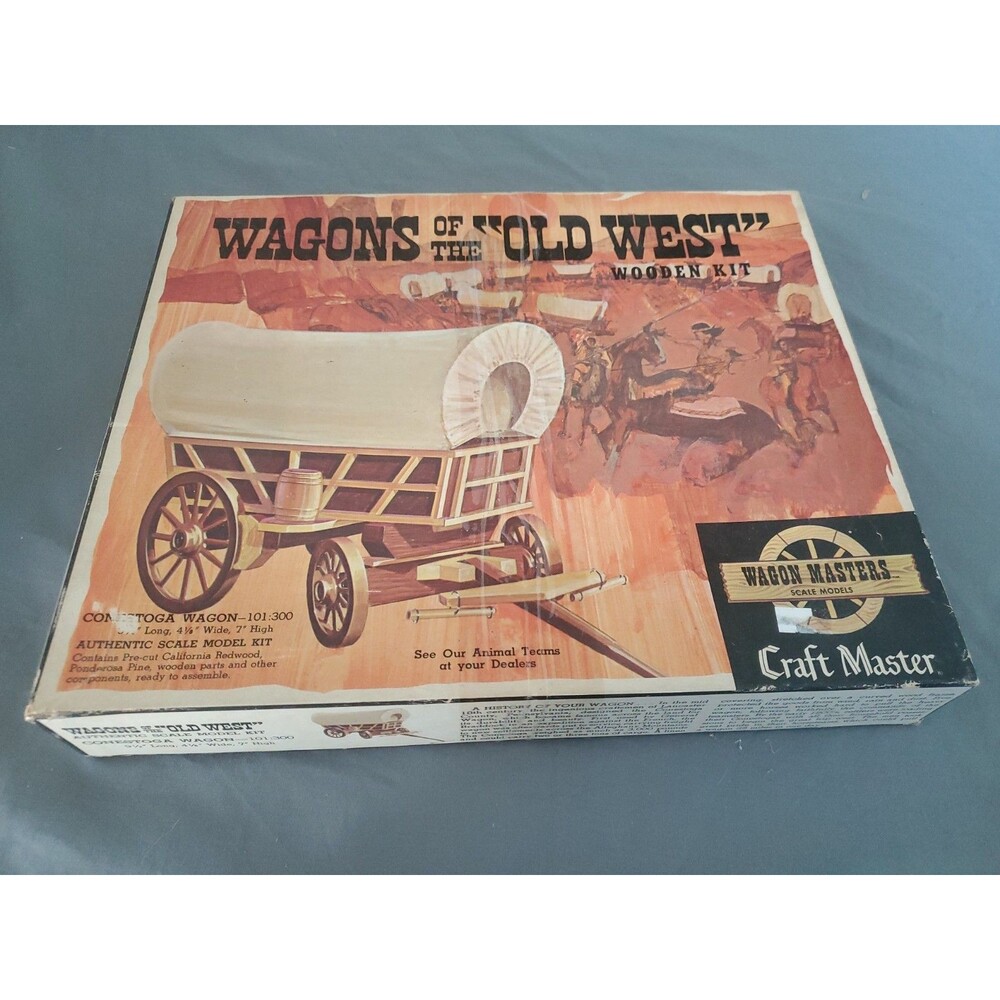 VTG Craft Master Wagons of The Old West Wooden Kit Conestoga Wagon OPEN BOX